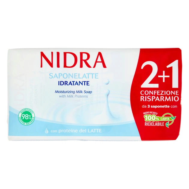 Тверде мило Nidra з молочними протеїнами 3 x 90 г (8003510034406) - зображення 1