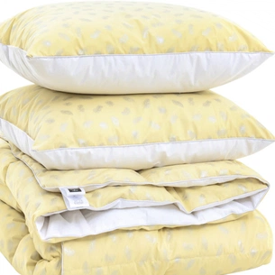 Ковдра MirSon Набір №2159 Bio-Beige Зима 90% пух 200х220 + подушки (2200003025217) зображення 1