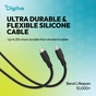 Дата кабель USB-C to USB-C 1.0m USB4 2.0 80G 240W 16K silicone black Digitus (AK-300350-010-S) - зменшене зображення 11