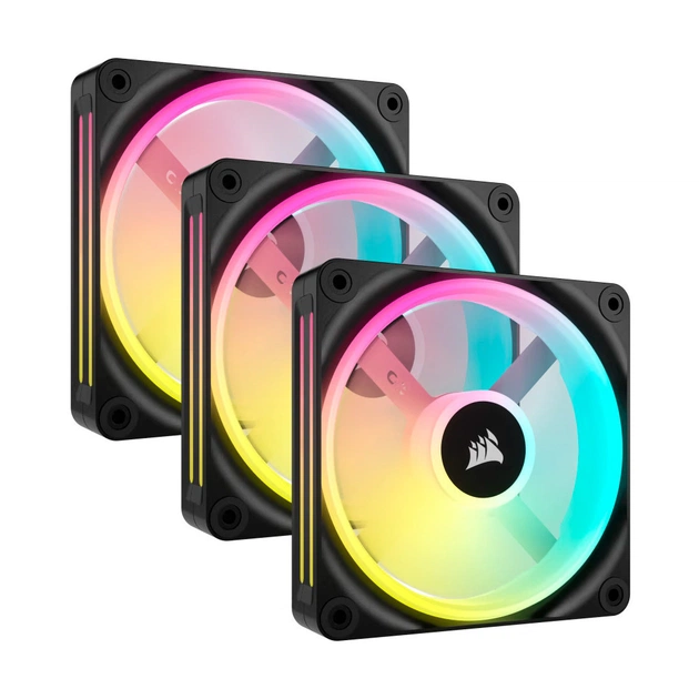 Кулер до корпусу Corsair iCUE Link QX120 RGB PWM PC Fans Starter Kit with iCUE Link System Hub (CO-9051002-WW) - зображення 1