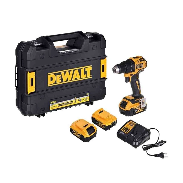 Шуруповерт DeWALT XR Li-Ion 18V, 3x5Ah, 65 Нм, 450-1650 об/хв, 1.1 кг, TSTAK, TSTAK (DCD708P3T) - зображення 1