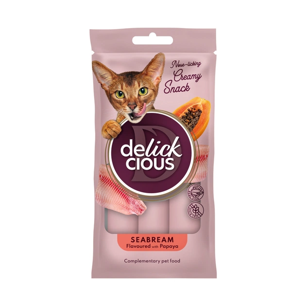 Ласощі для котів Delickcious Дорада з додаванням папаї 4 х 15 г (4820269141612) - picture 1