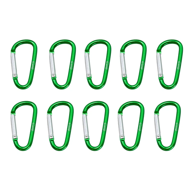 Карабін туристичний Tramp Набір 10 шт без муфти 5 cм Green (UTRA-298-green) - picture 3