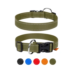 Нашийник для тварин Dog Extreme з нейлону регульований Ш 20 мм Д 25-40 см хакі (016231) зображення 1
