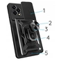 Чохол до мобільного телефона BeCover Military Honor 200 Lite Black (713044) - зменшене зображення 3