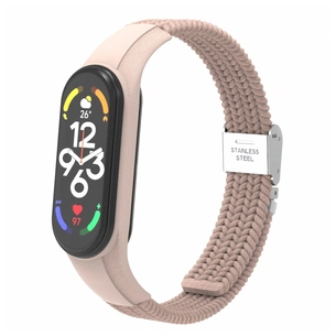 Ремінець до фітнес браслета Armorstandart Braided Solo Loop для Xiaomi Mi Band 7/6/5/4 Pink Sand (ARM69906) зображення 1