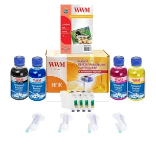 Комплект перезаправних картриджів WWM Epson Stylus SX125/SX130/SX235W (RC.T128Р) зображення 1