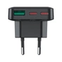 Зарядний пристрій Acefast 3xUSB 65W (2xUSB-C+USB-A) Gan A100 Fast Charger Ultra thin black (6974316283492) - зменшене зображення 4