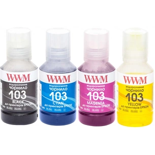 Чорнило WWM EPSON L3100/3110/3150, 4х140г B/C/M/Y (E103SET4) зображення 1