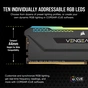 Модуль пам'яті для комп'ютера DDR4 32GB (2x16GB) 3600 MHz Vengeance RGB PRO SL Black Corsair (CMH32GX4M2D3600C18) - зменшене зображення 3