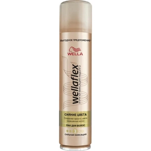 Лак для волосся WellaFlex Сяйво кольору сильної фіксації 400 мл (8699568541869) зображення 1
