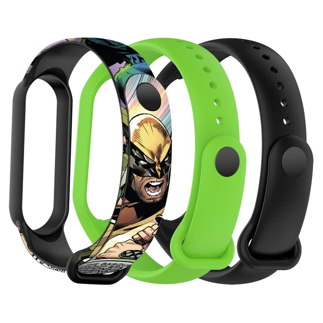Ремінець до фітнес браслета Armorstandart комплект 3шт Xiaomi Mi Band 7/6/5 New Style Wolverine (ARM87047) - зображення 1