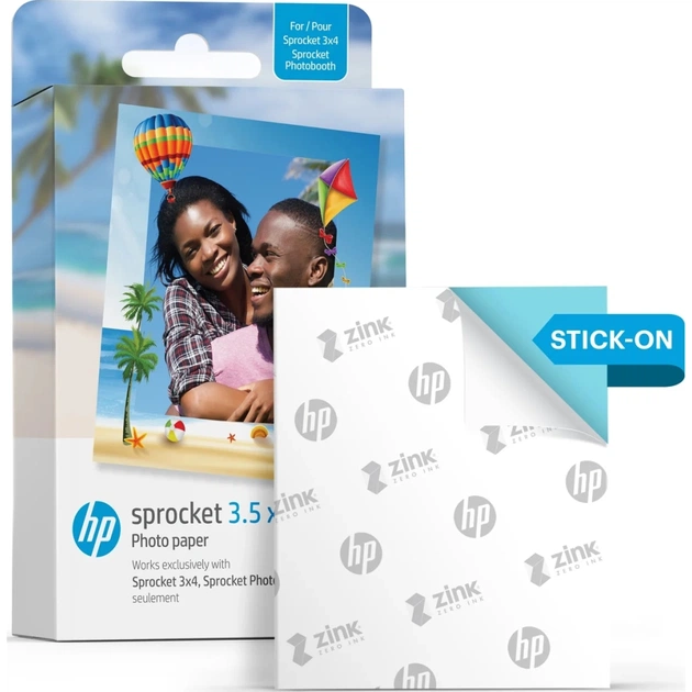 Фотопапір HP Zink для Sprocket 3.5"x4.25", glossy, self-adhesive, 50sh (HPIZ3X450) - picture 2