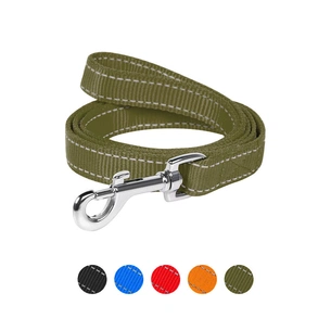 Повідець для собак Dog Extreme з нейлону подвійний Ш 25 мм Д 122 см хакі (429931) зображення 1