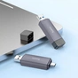 Картридер Hoco HB45 Spirit 2-in-1 USB-USB Type-C 3.0 Black (6942007620529) - уменьшенное изображение 4