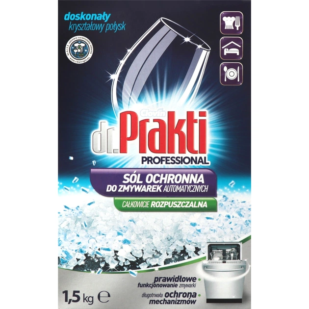 Сіль для посудомийних машин Dr. Prakti 1.5 кг (5900308777138) - зображення 1