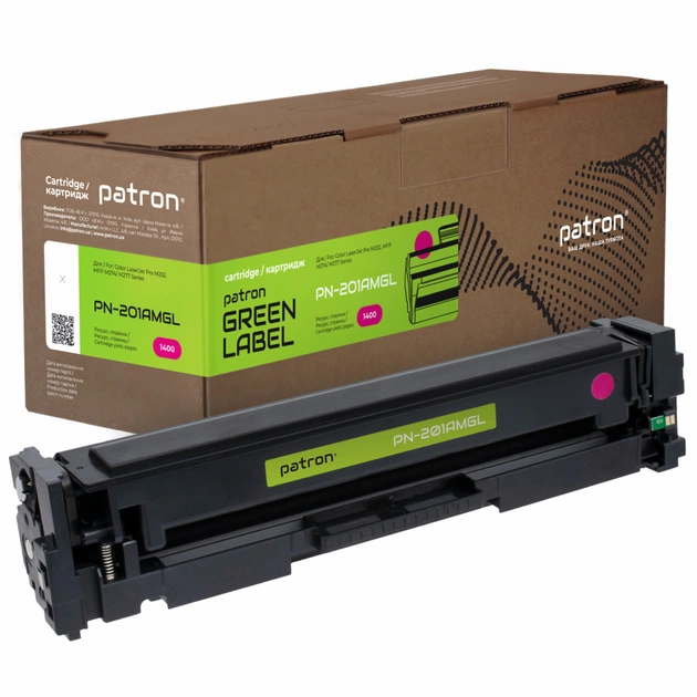 Картридж Patron HP CLJ CF403A для M252/M274/M277 Magenta, GREEN Label (PN-201AMGL) - зображення 1