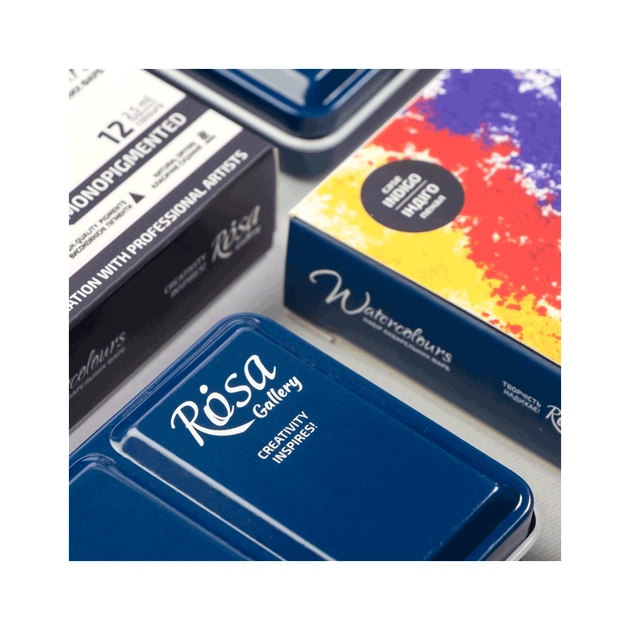 Акварельні фарби Rosa Gallery Monopigmented Індиго 12 кольорів кювета (4823098525684) - picture 5
