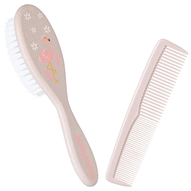 Набір для догляду за дитиною Baby-Nova гребінець і щіточка 0+ міс. рожевий (3965305) - picture 2