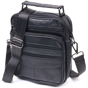 Сумка Vintage Шкіряна Чорна (21270) зображення 1