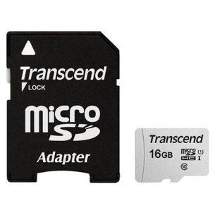 Карта пам'яті Transcend 16GB microSDHC class 10 UHS-I U1 (TS16GUSD300S-A) зображення 1