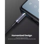 Кабель мультимедійний 3.5mm M to 3.5mm M 1.5m (4pin) AV183 gray Ugreen (20497) - зменшене зображення 5