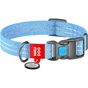 Нашийник для тварин WAUDOG Re-cotton з QR паспортом світловідбивний Ш 20 мм Д 28-40 см блакитний (02882) - зменшене зображення 1