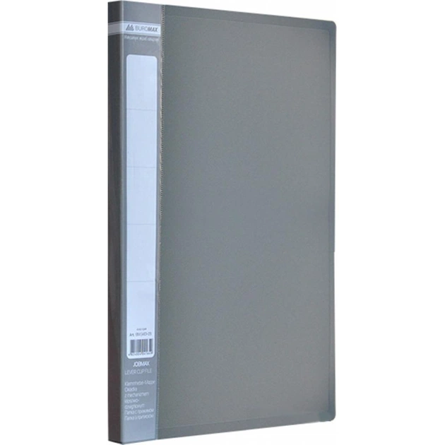 Папка з затиском Buromax А4 JOBMAX, gray (BM.3401-09) - picture 1
