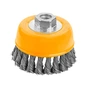 Щітка для електроінструменту Tolsen чашка плетена 125 мм М14, стальний дріт 0.5 мм (77613) - зменшене зображення 1