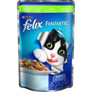 Вологий корм для кішок Purina Felix Fantastic в желе з кроликом 100 г (7613034442352) зображення 1