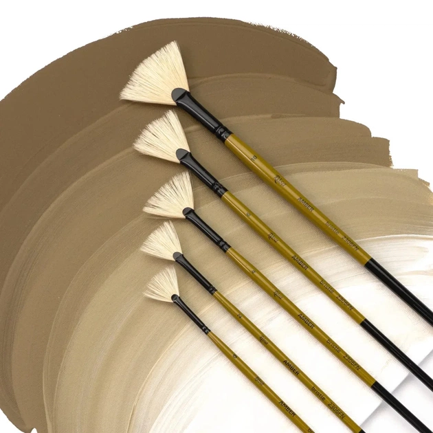 Пензлик для малювання Rosa Щетина віялова, AMBER 2306FN, №10 (4823098533566) - picture 9