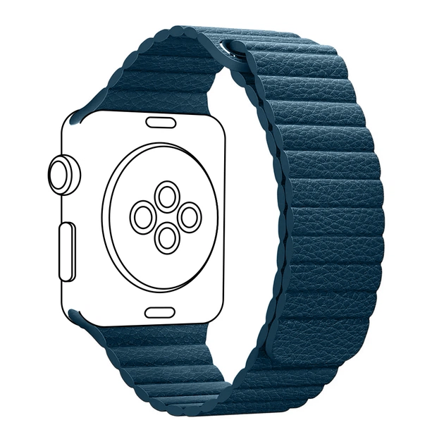 Ремінець до смарт-годинника Armorstandart Leather Loop для Apple Watch 42 (Series 11-10)/41/40/38 Blue (ARM51669) - зображення 1