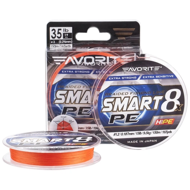 Шнур Favorite Smart PE 8x 150м 0.6/0.132mm 9lb/5.4kg Red Orange (1693.10.80) - зображення 1