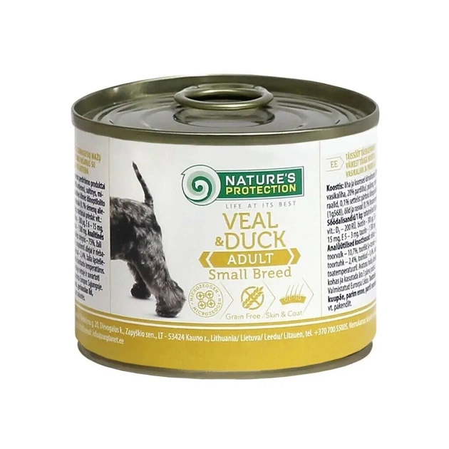 Консервы для собак Nature's Protection Adult small breed Veal&Duck 200 г (KIK45095) - изображение 1