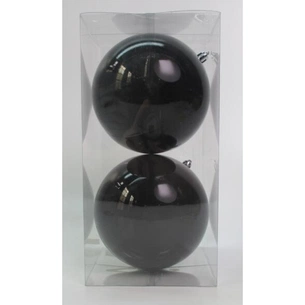 Ялинкова іграшка Novogod`ko 2 шт, чорний, перламутр 12 см (974433) зображення 1