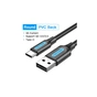 Дата кабель USB 2.0 AM to USB-C 1.0m 3A black Vention (COKBF) - уменьшенное изображение 2
