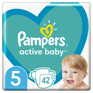 Підгузки Pampers Active Baby Junior Розмір 5 (11-16 кг) 42 шт (8001090950178) зображення 1