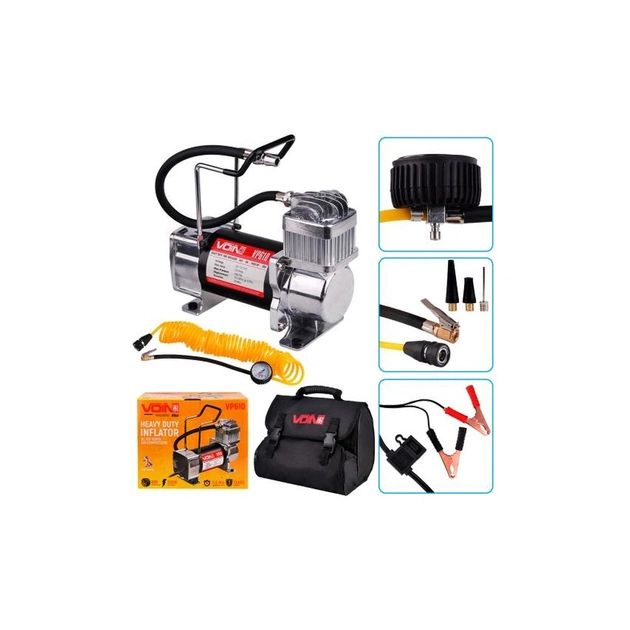 Автомобильный компрессор VOIN VP-610 150psi/23Amp/70л (VP-610) - изображение 6