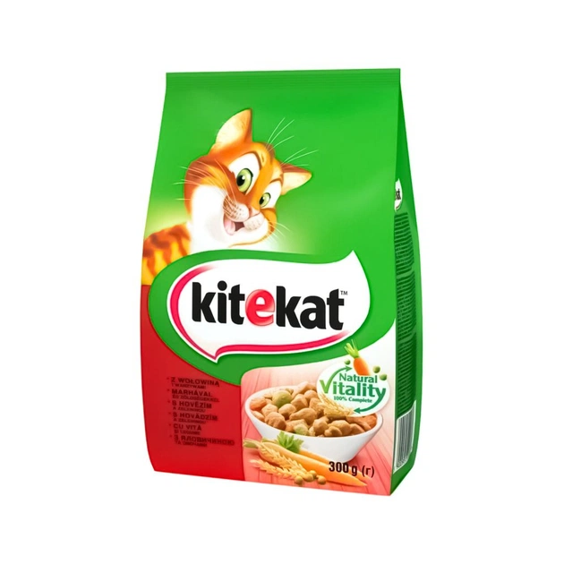 Сухий корм для кішок Kitekat Яловичина з овочами 300 г (5900951248818) - зображення 1