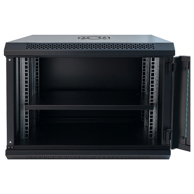 Шафа настінна GEAR 9U 19" 600x450x500 мм, + полка 19", black (GWMSN-9U-600-450) - picture 2