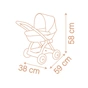 Коляска для ляльок Smoby Baby Nurse Теракотова пудра, люлька з корзиною, 18 міс.+ (7600254124) - preview 7
