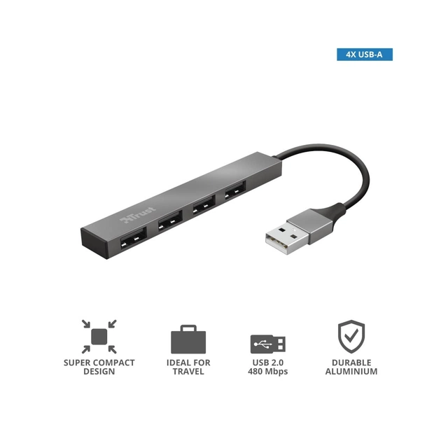 Концентратор Trust Halyx Aluminium 4-Port Mini USB Hub (23786_TRUST) - picture 10