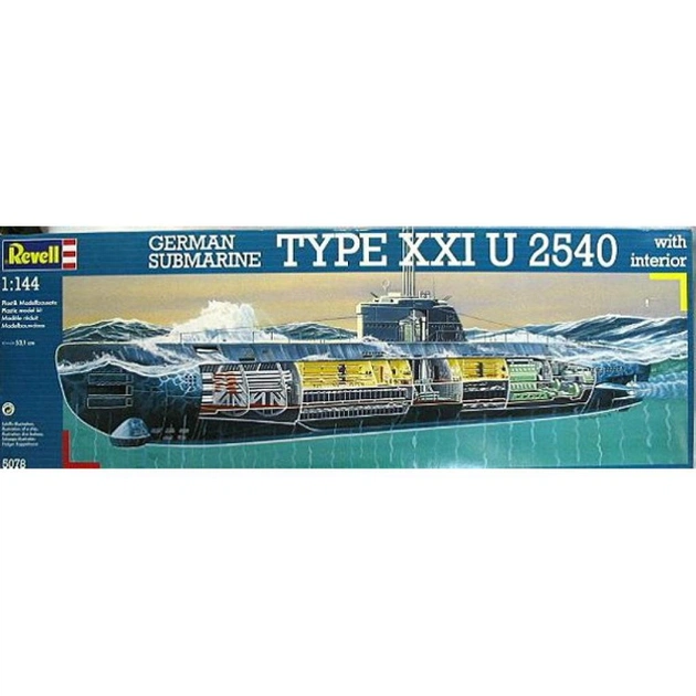 Збірна модель Revell Підводний човен U-Boat XXI Type w. Interieur (5078) - изображение 1