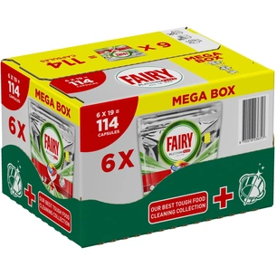 Таблетки для посудомийних машин Fairy Platinum Plus All in One Lemon 114 шт. (8700216236317) зображення 1