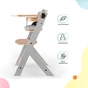Стілець для годування Kinderkraft Enock Gray Wood з подушкою (5902533917259) - зменшене зображення 5