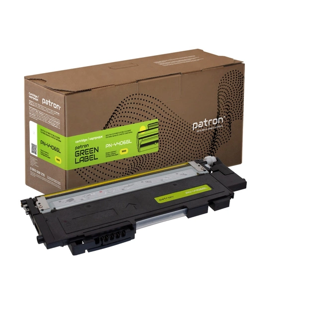 Тонер-картридж Patron Samsung CLT-406S Green Label, yellow (PN-Y406GL) - изображение 1