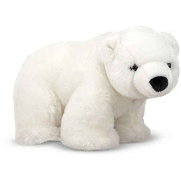 М'яка іграшка Melissa&Doug Полярний плюшевий ведмедик Леонід, 20см х 32см (MD7609) - зображення 1