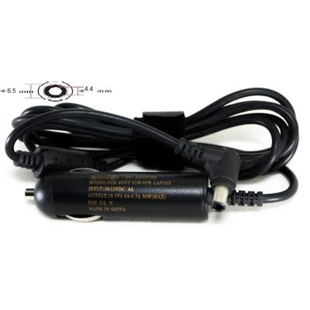 Блок живлення до ноутбуку PowerPlant SONY 12V, 19.5V 92W 4.74A (6.5*4.4) автомобильный (SOA92G6544) - зображення 1