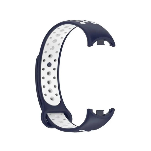 Ремінець до фітнес браслета BeCover Vents Style для Xiaomi Mi Smart Band 10 Blue-White (713632) - picture 5