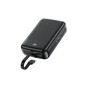 Батарея універсальна Acefast 20000mAh 22,5W PD, QC/3.0 USB-A+USB-C In/Out,build-in cable M14 Black (6974316283966) - зменшене зображення 4